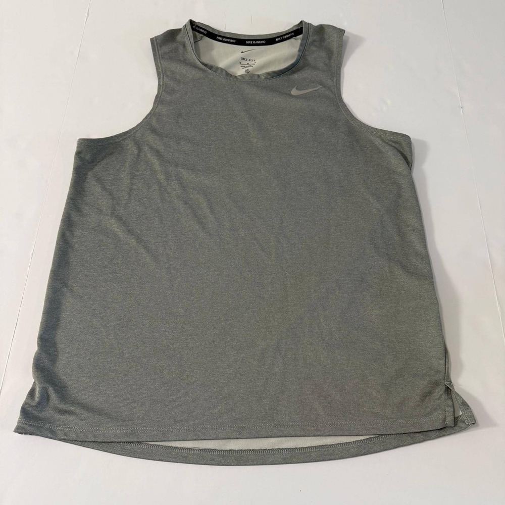 Nike Running Dri-FIT Tank Top Mens Medium Gray Heather Performance Singlet M